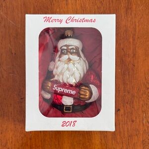 Supreme Red and White Santa Ornament